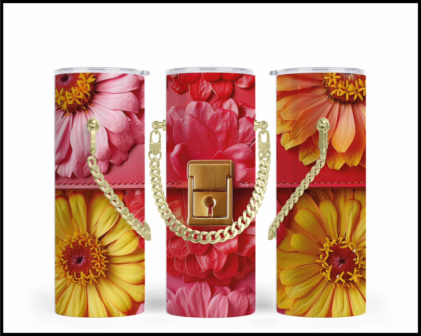 Designer Handbag Inspired Chain Tumbler (001)