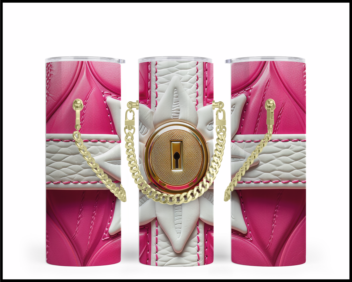 Designer Handbag Inspired Chain Tumbler (062)