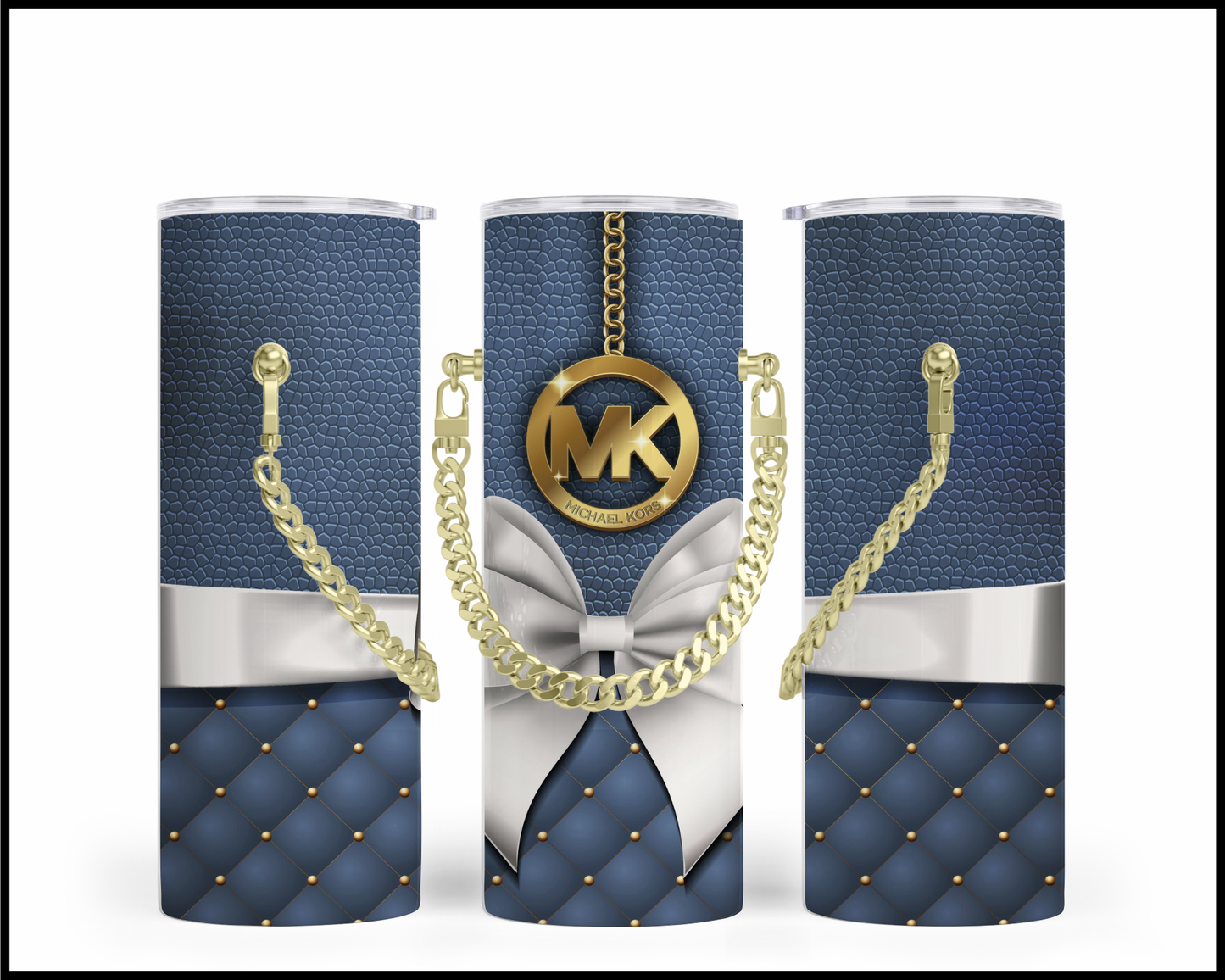 Designer Handbag Inspired Chain Tumbler (022)