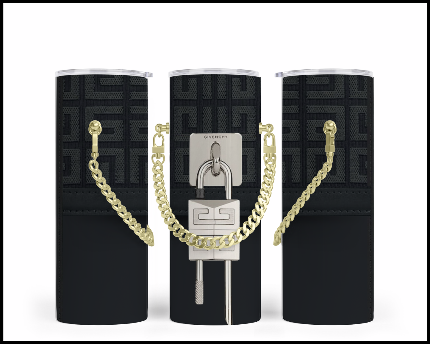 Designer Handbag Inspired Chain Tumbler (001)
