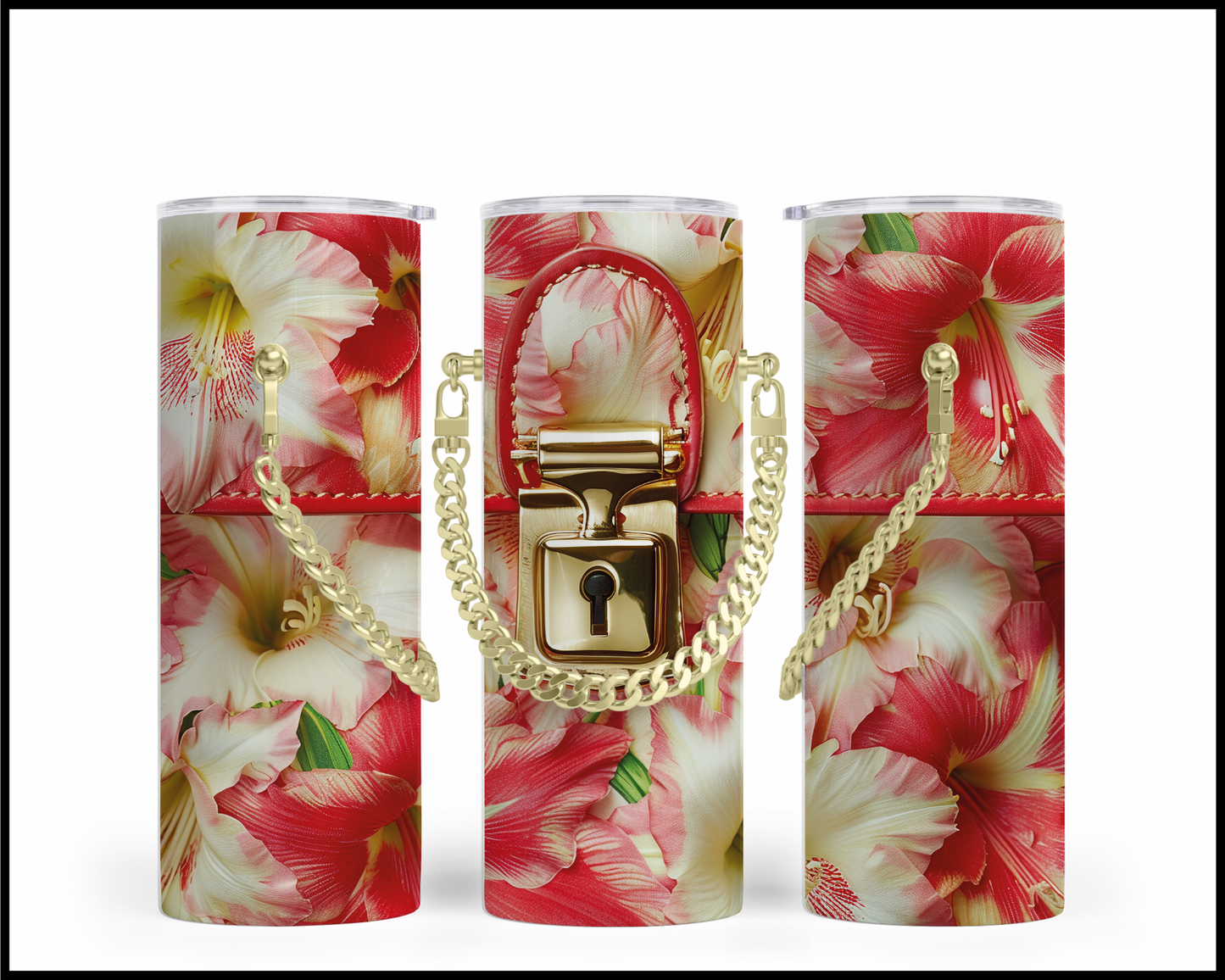 Designer Handbag Inspired Chain Tumbler (097)