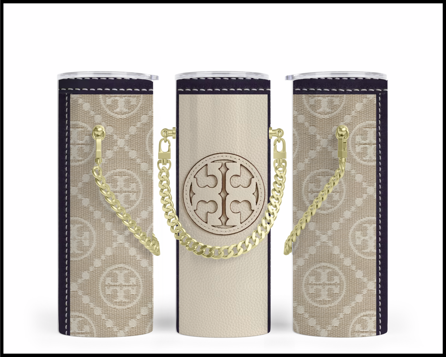 Designer Handbag Inspired Chain Tumbler (001)