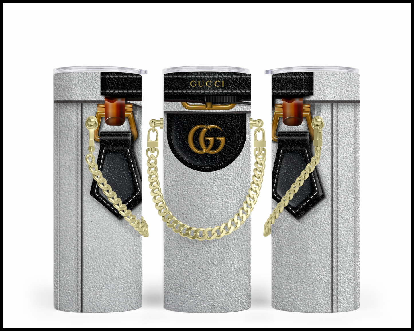 Designer Handbag Inspired Chain Tumbler (018)