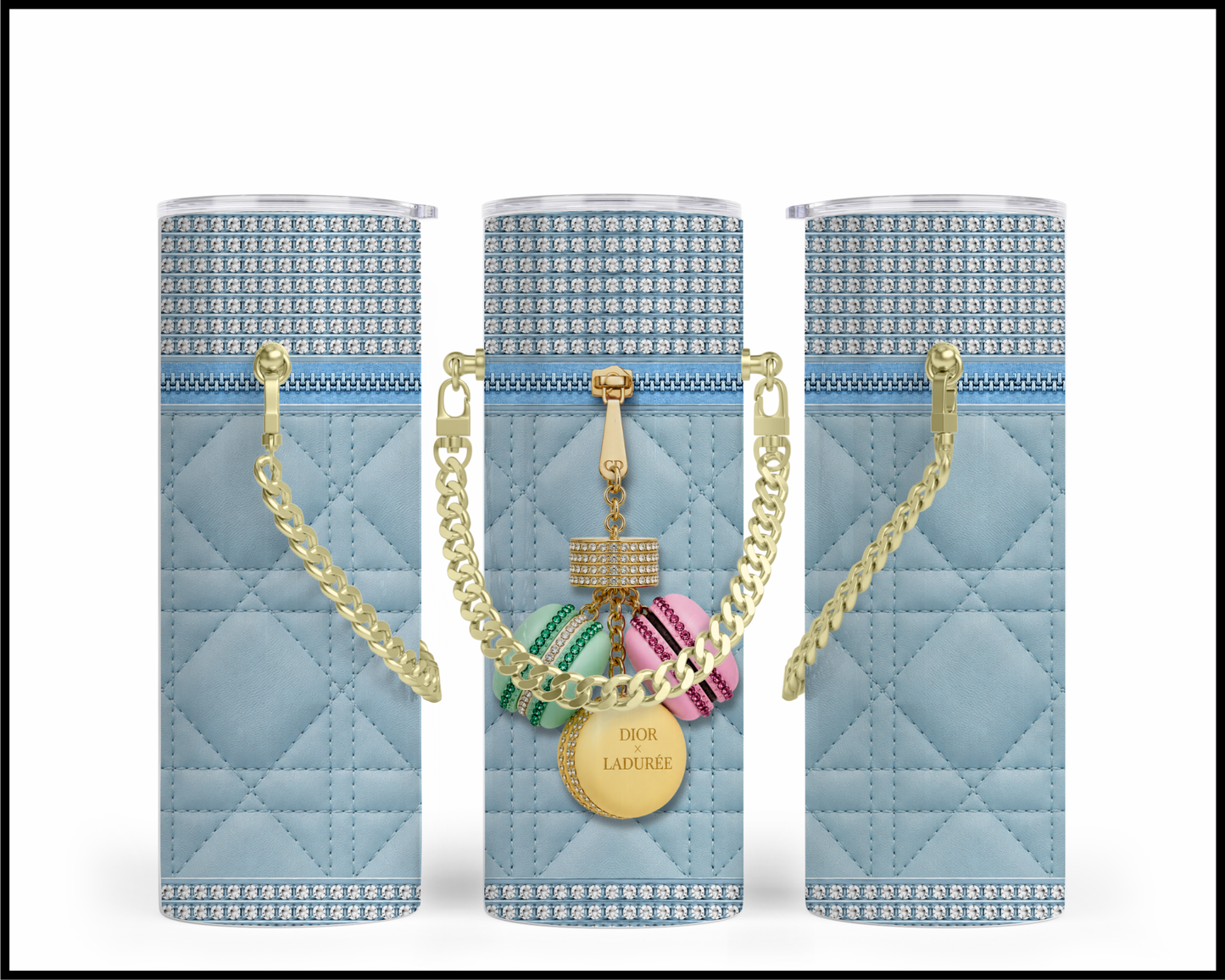 Designer Handbag Inspired Chain Tumbler (030)