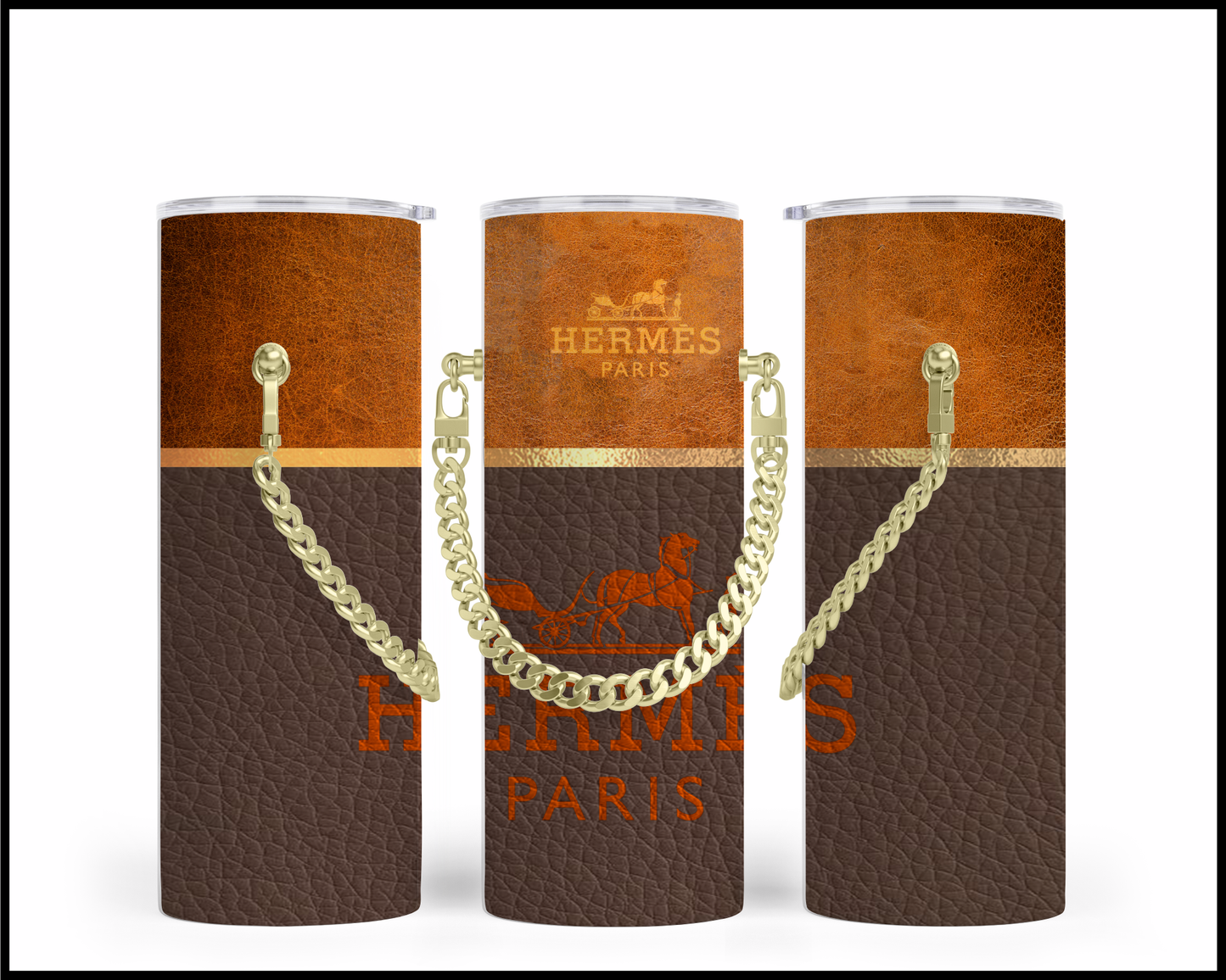 Designer Handbag Inspired Chain Tumbler (012)