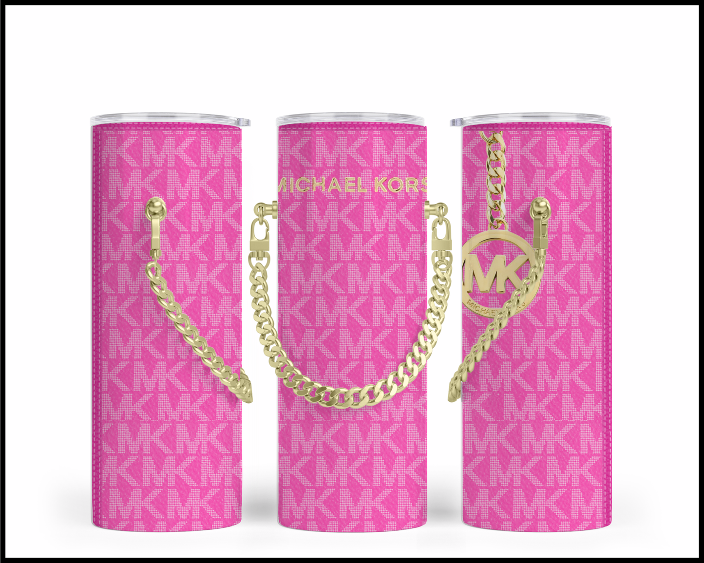 Designer Handbag Inspired Chain Tumbler (001)