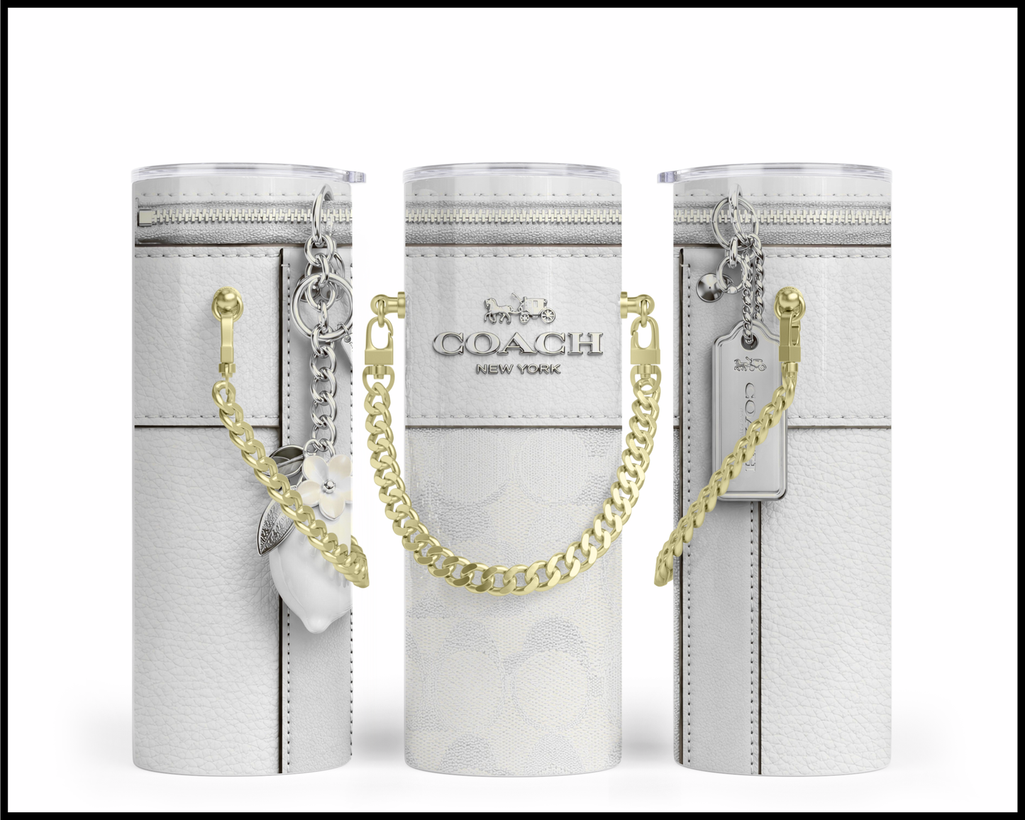 Designer Handbag Inspired Chain Tumbler (316)
