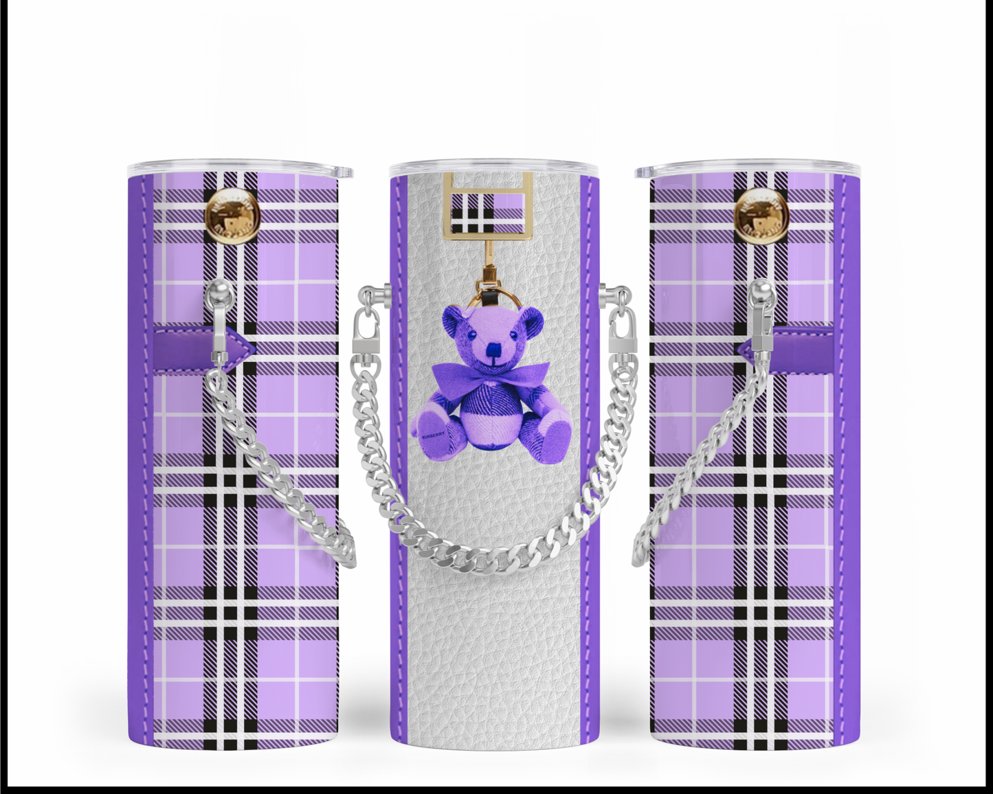 Designer Handbag Inspired Chain Tumbler (006)