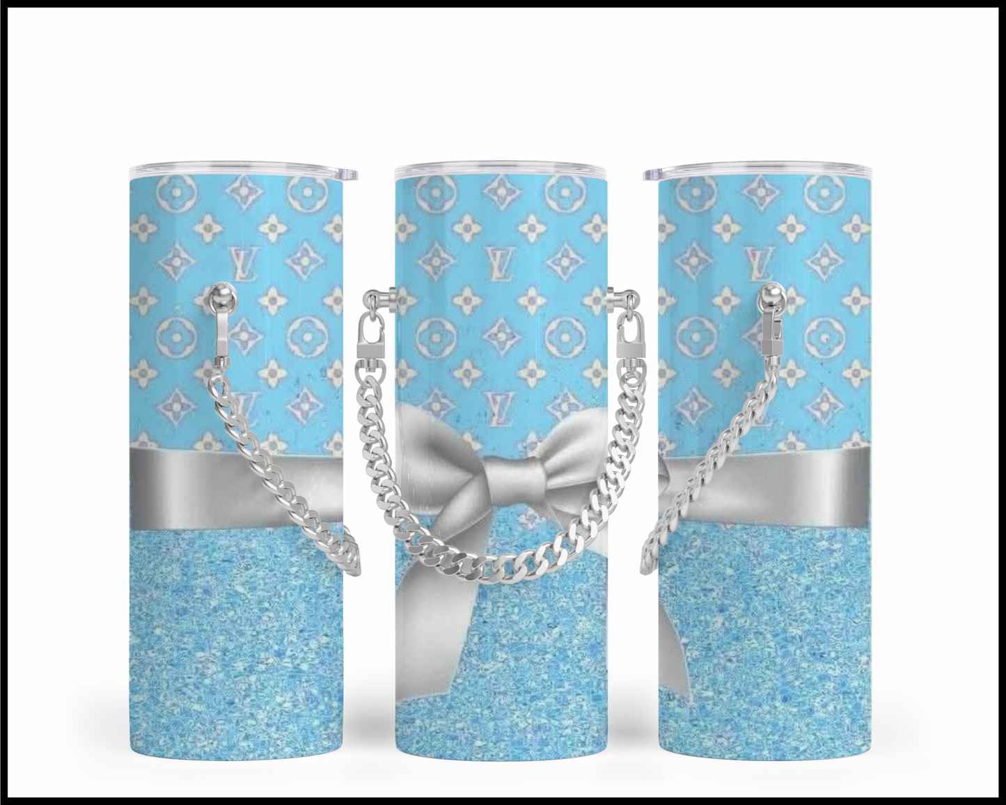 Designer Handbag Inspired Chain Tumbler (071)