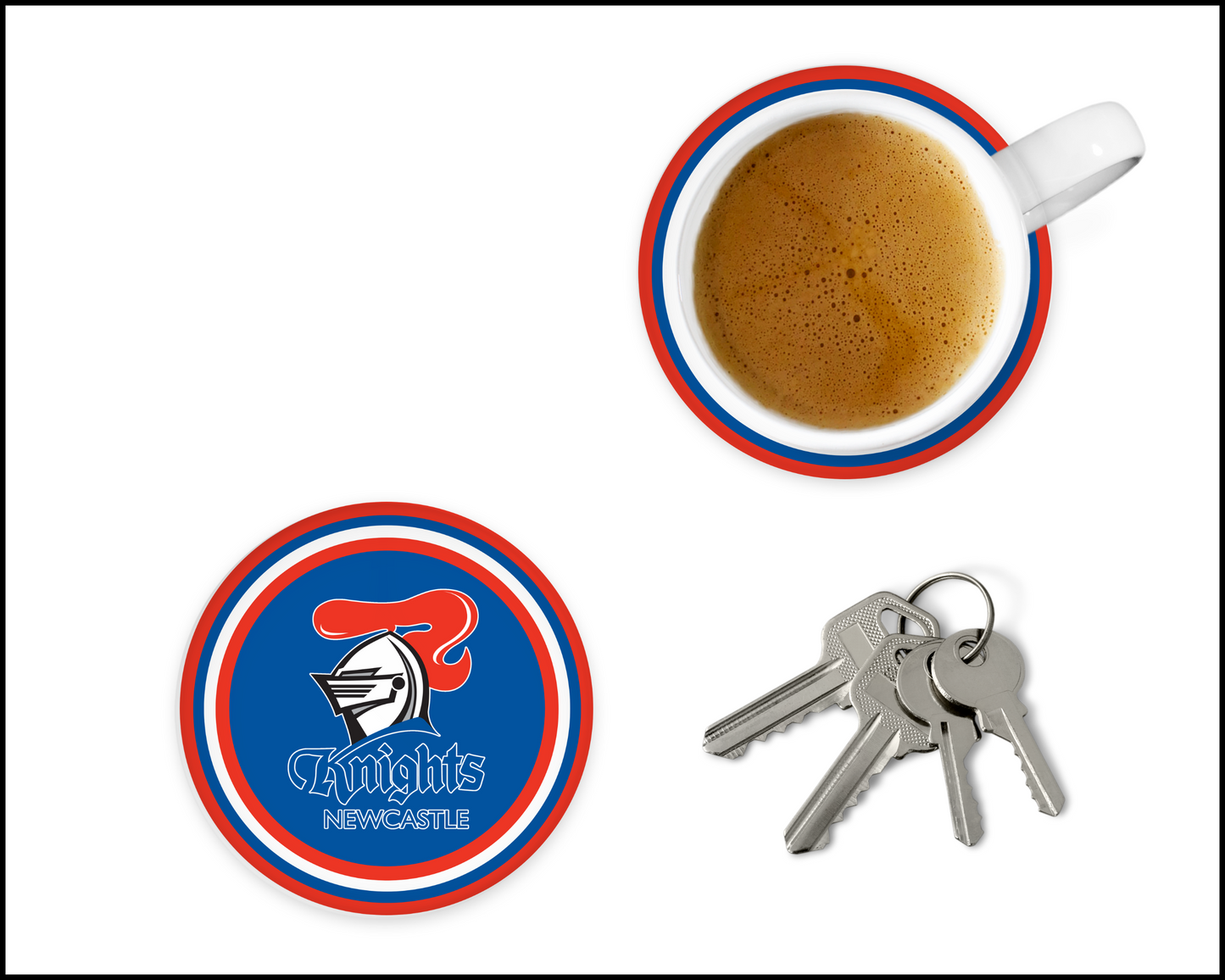 Newcastle Knights Glass Coasters (002)