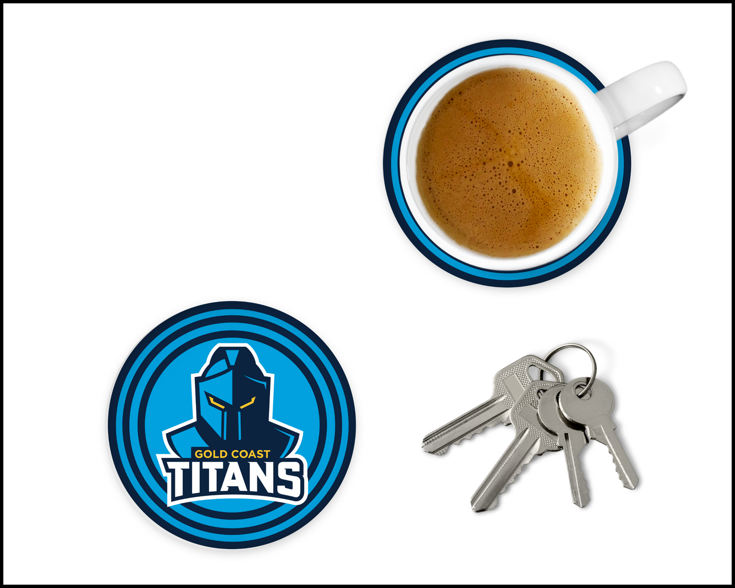 Gold Coast Titans Glass Coasters (002)
