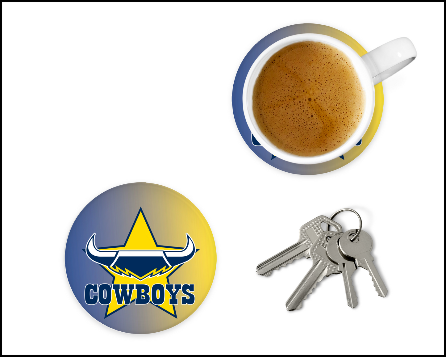 North Queensland Cowboys Glass Coasters (003)