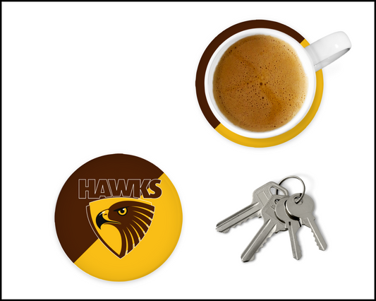 Hawthorn Hawks Glass Coasters (001)
