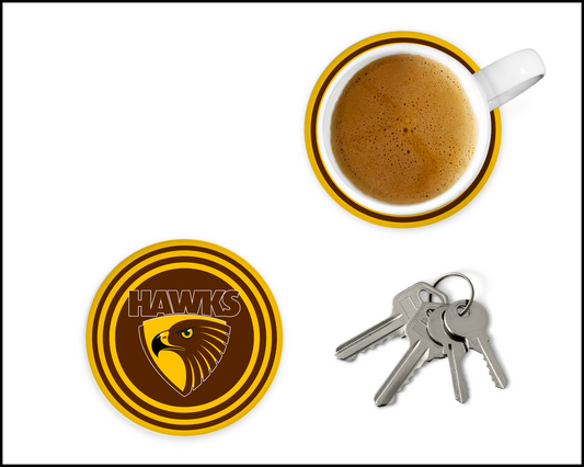 Hawthorn Hawks Glass Coasters (002)