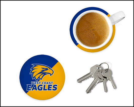 West Coast Eagles Glass Coasters (002)