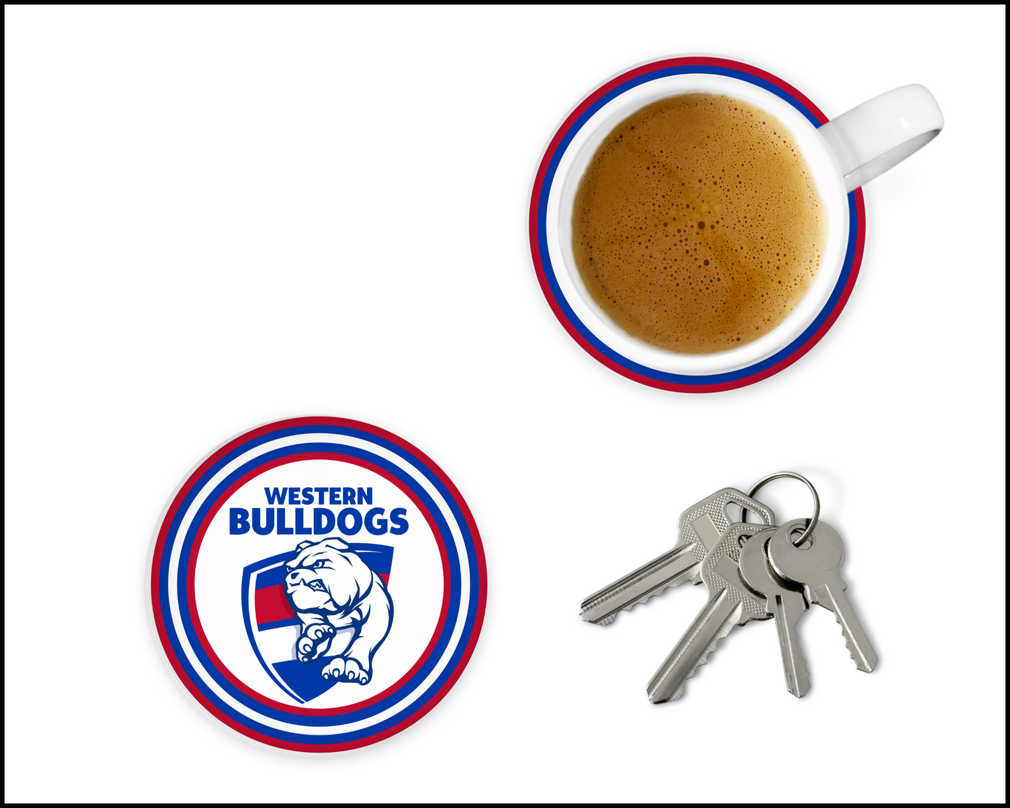 Western Bulldogs Glass Coasters (001)