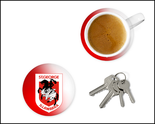 St George Dragons Glass Coasters (001)