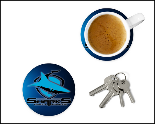 Cronulla Sharks Glass Coasters (001)