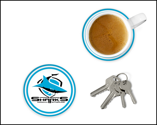 Cronulla Sharks Glass Coasters (002)