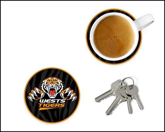 West Tigers Glass Coasters (002)
