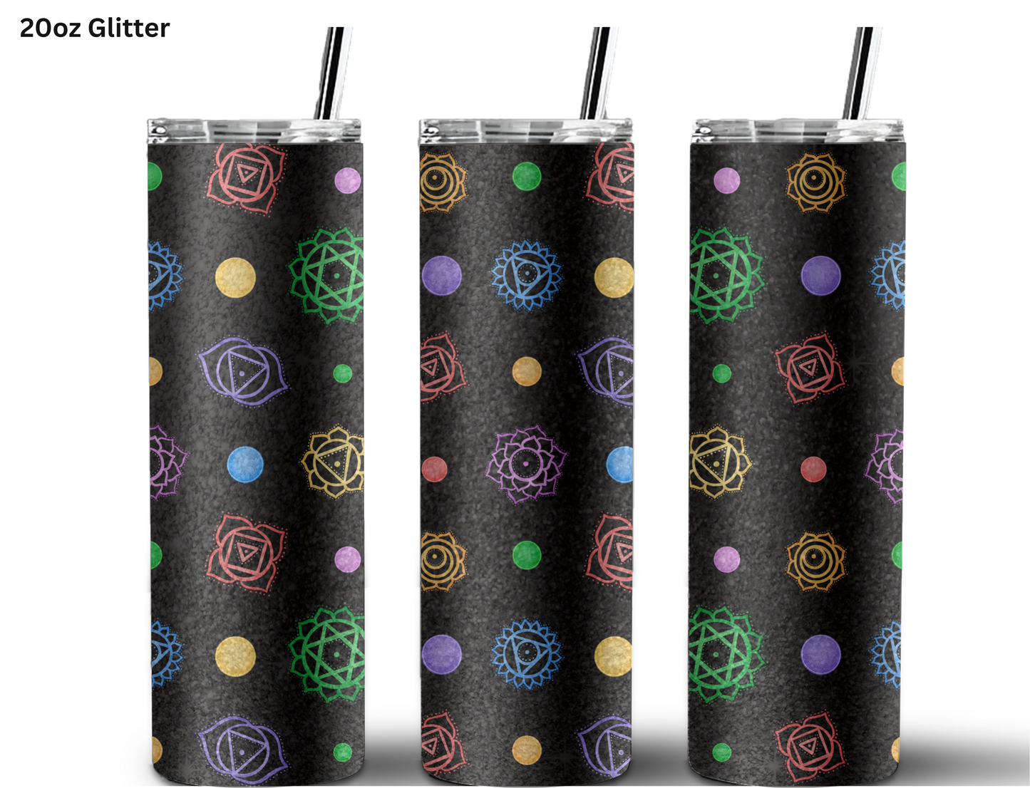 7 Chakras Wrap Paper Tumbler