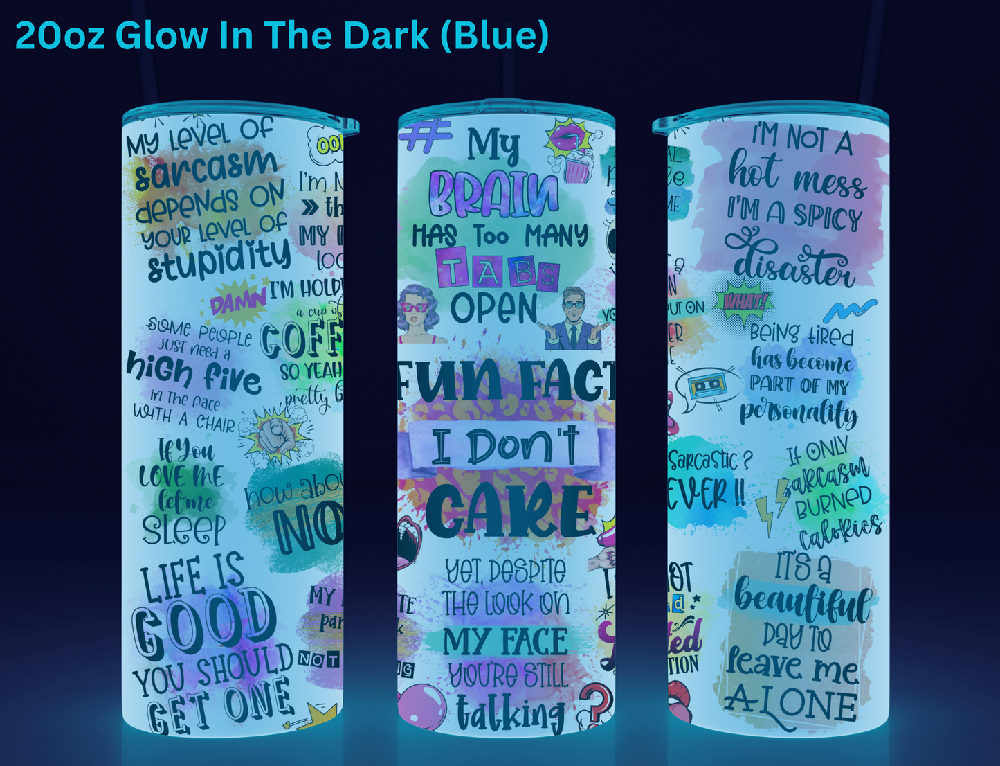 Fun Fact - I Don't Care Tumbler