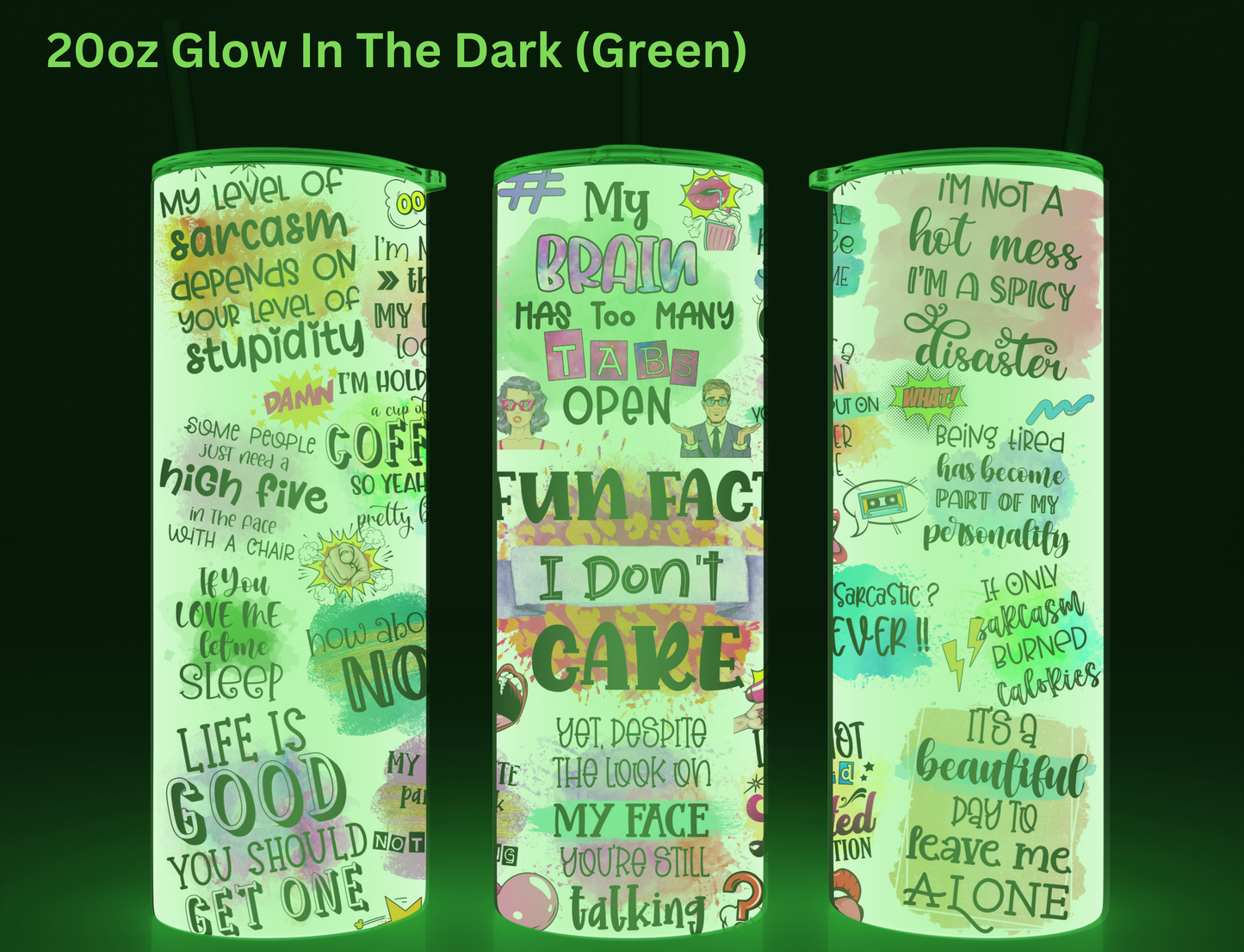 Fun Fact - I Don't Care Tumbler