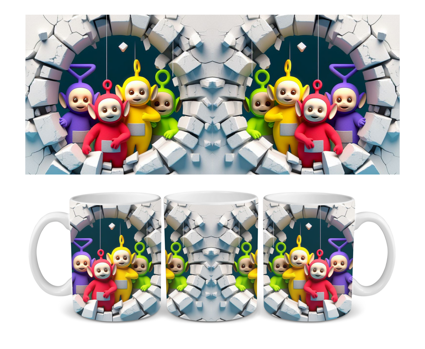 Teletubbies Wall Break Ceramic Mug