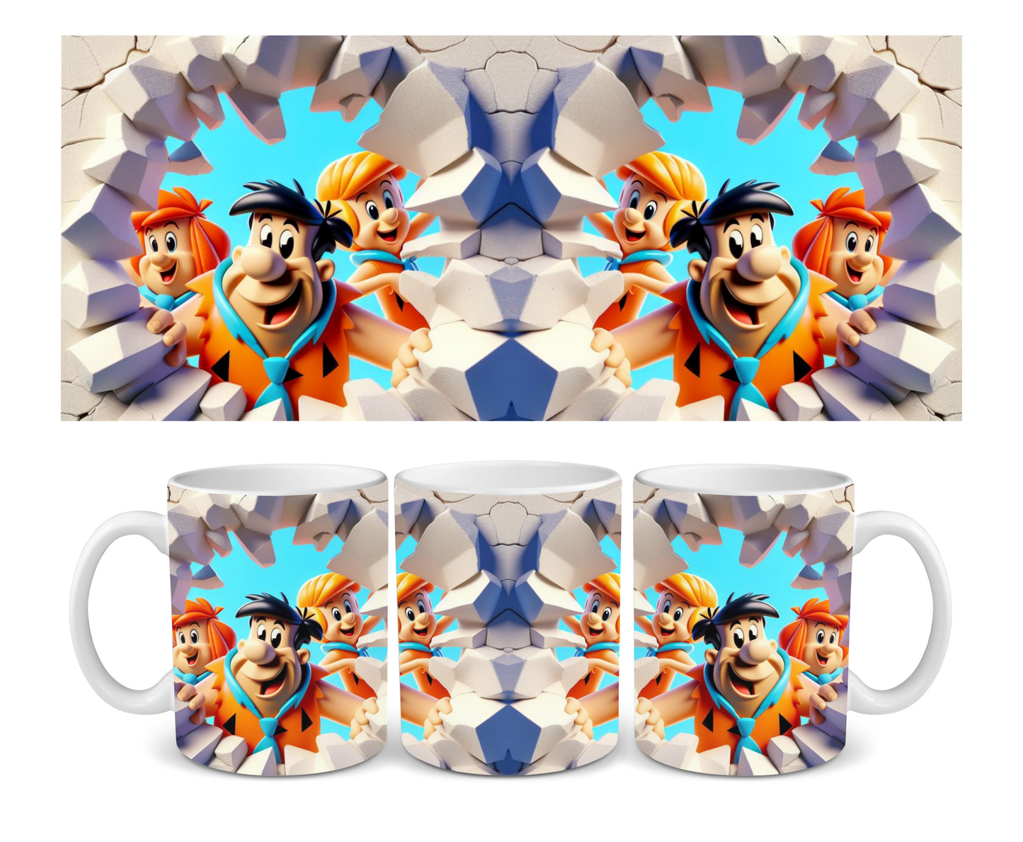 Flinstones Wall Break Ceramic Mug