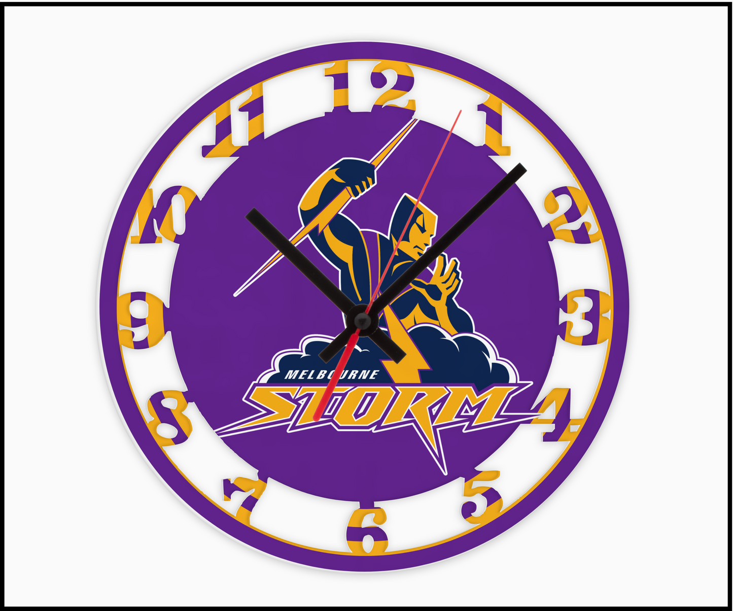 Melbourne Storm 3D Numbered Clock (003)