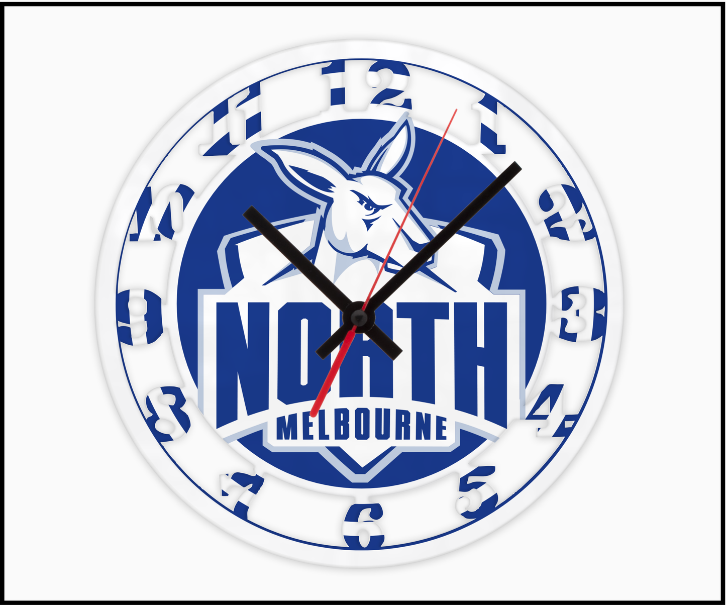 North Melbourne 3D Numbered Clock (002)
