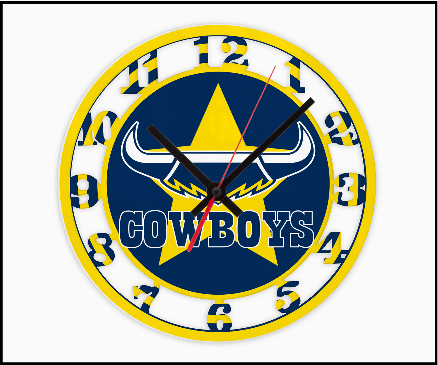North Queensland Cowboys 3D Numbered Clock (002)