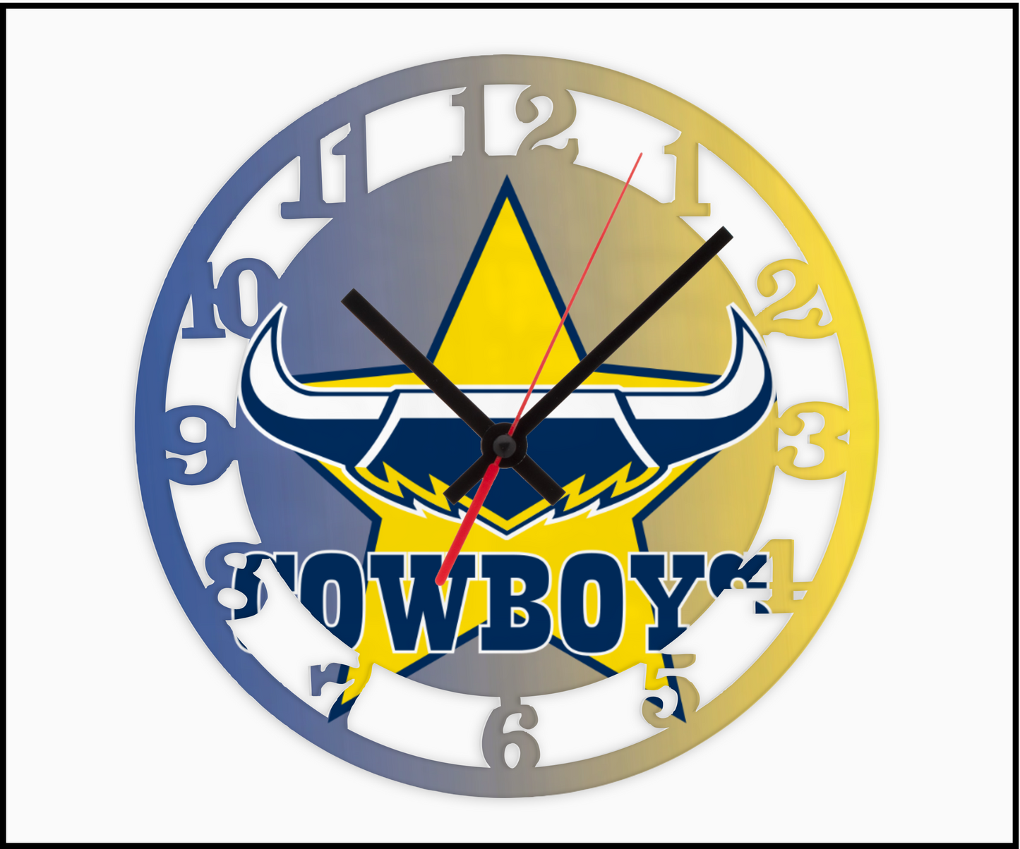 North Queensland Cowboys 3D Numbered Clock (003)