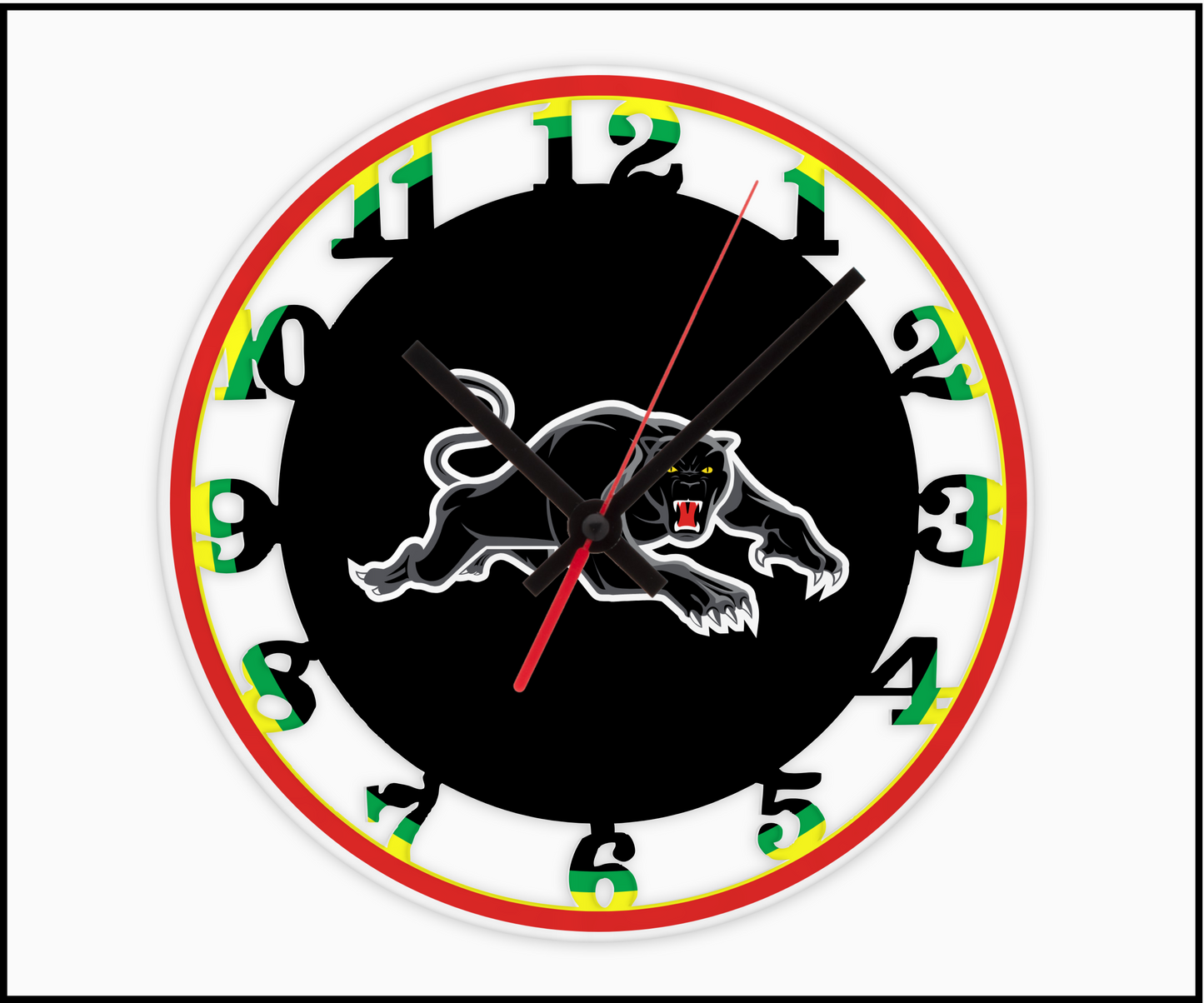 Penrith Panthers 3D Numbered Clock (001)
