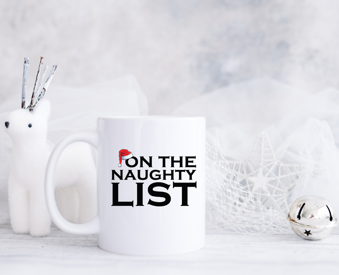 On The Naughty List Ceramic Mug