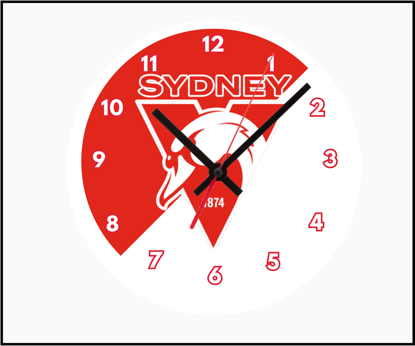 Sydney Swans Clock (Round 001)