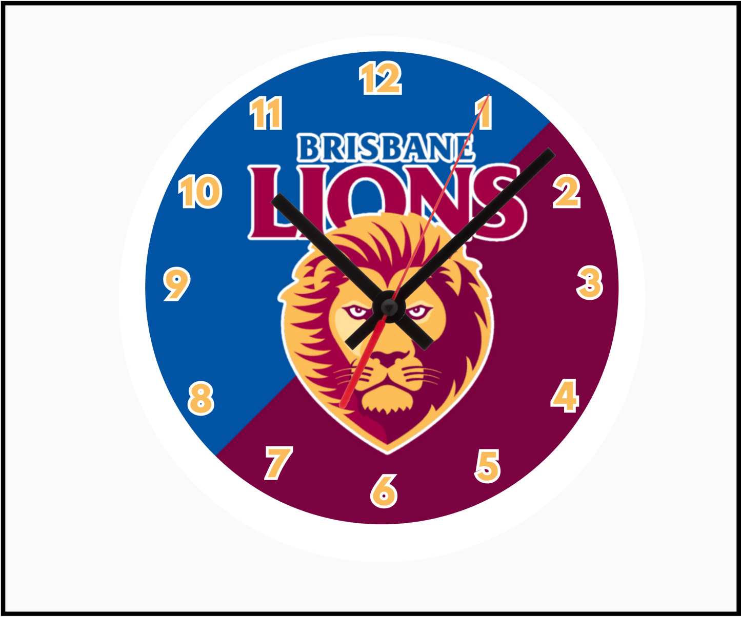 Brisbane Lions Clock (Round 001)