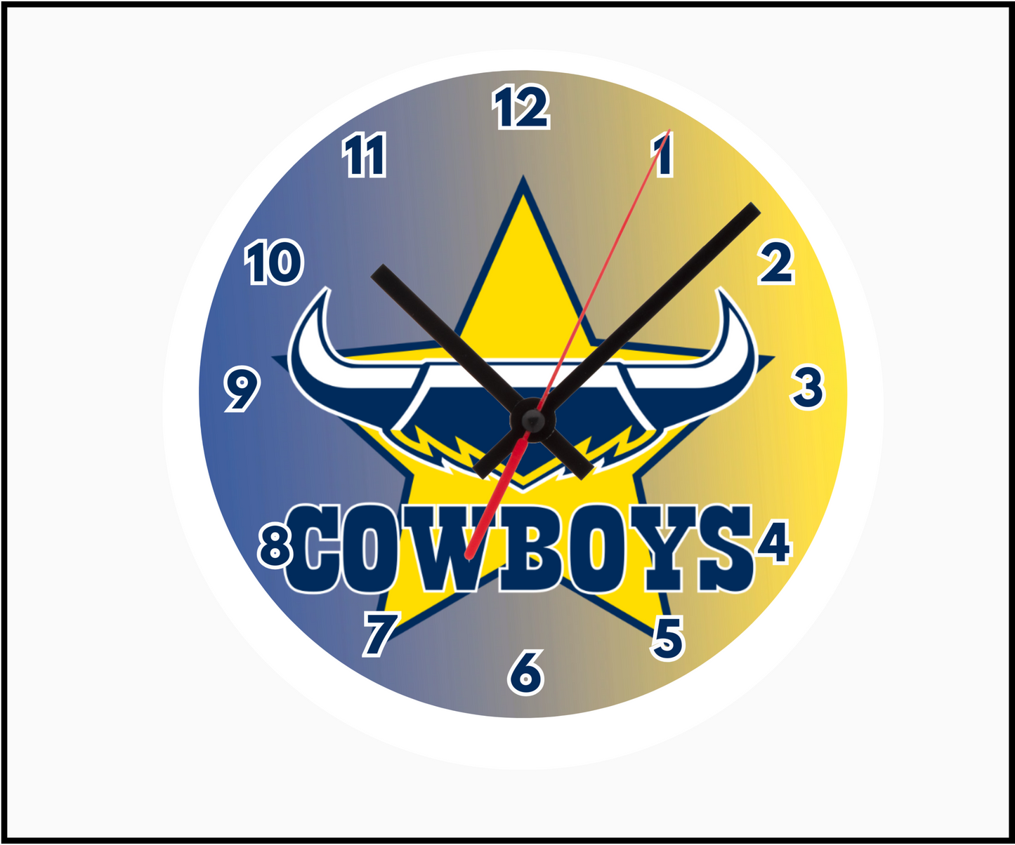 North Queensland Cowboys Clock (Round 001)