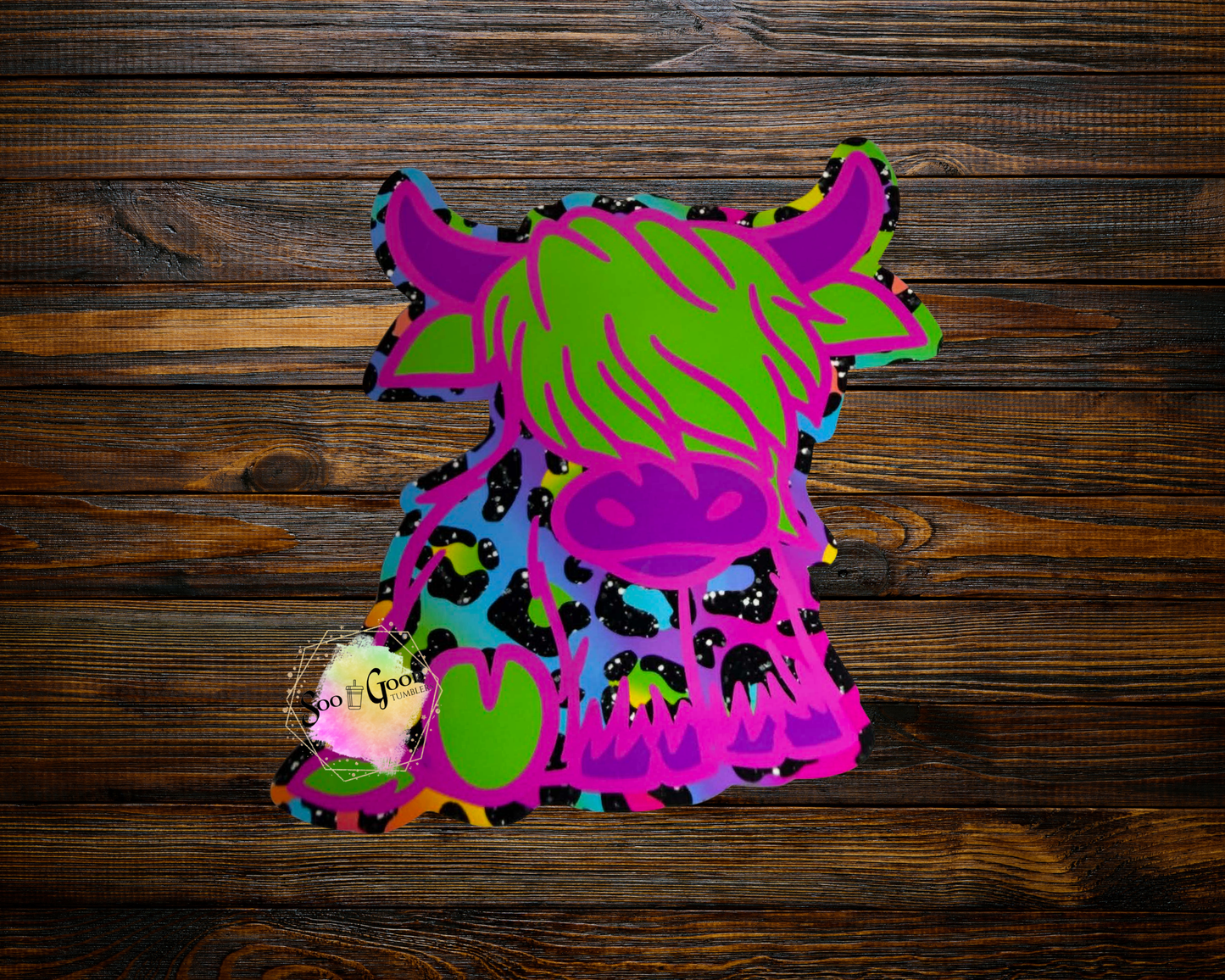 Highland Cow Cardstock Car Freshie (Style 9)