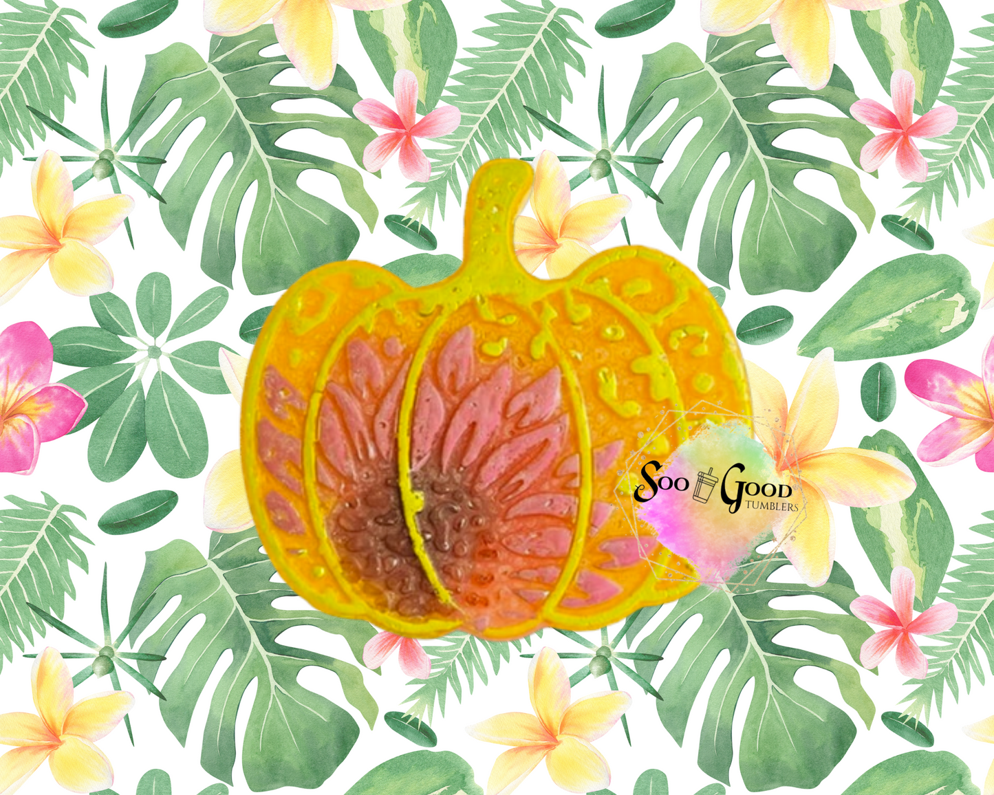 Sunflower Pumpkin Blinged Car Freshie
