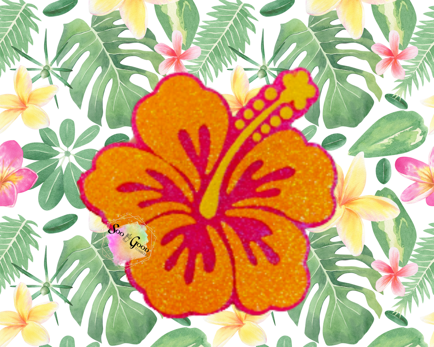 Hibiscus Flower Blinged Car Freshie