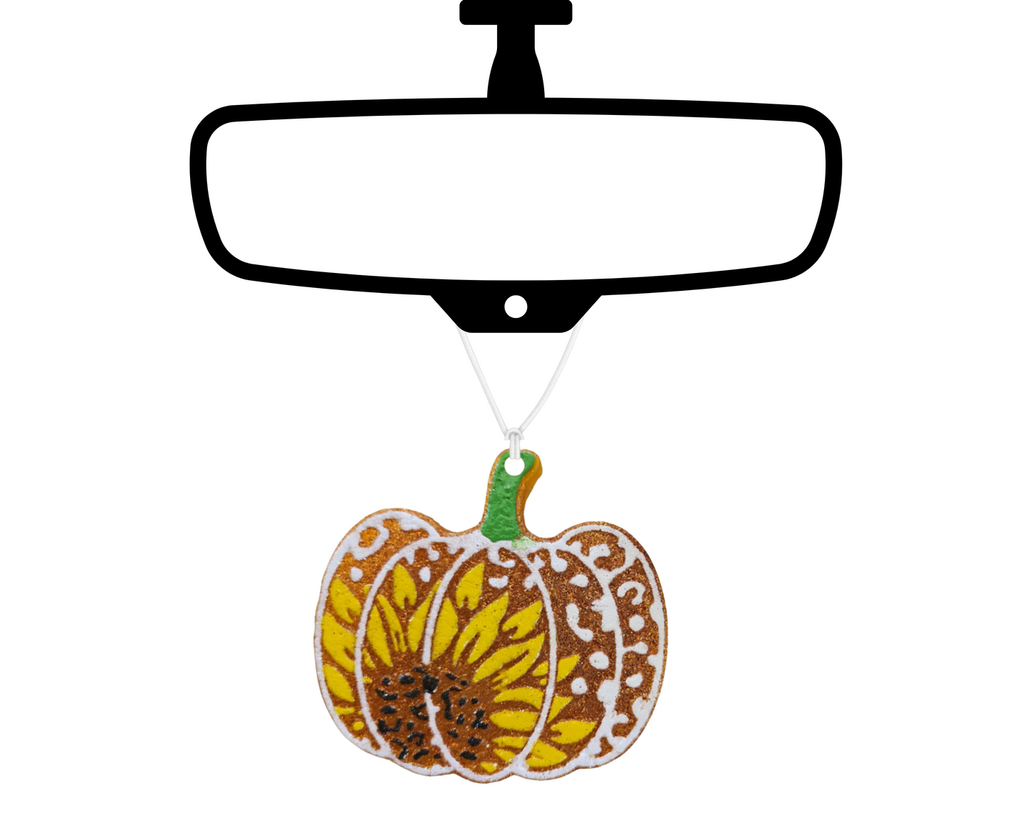 Sunflower Pumpkin Blinged Car Freshie