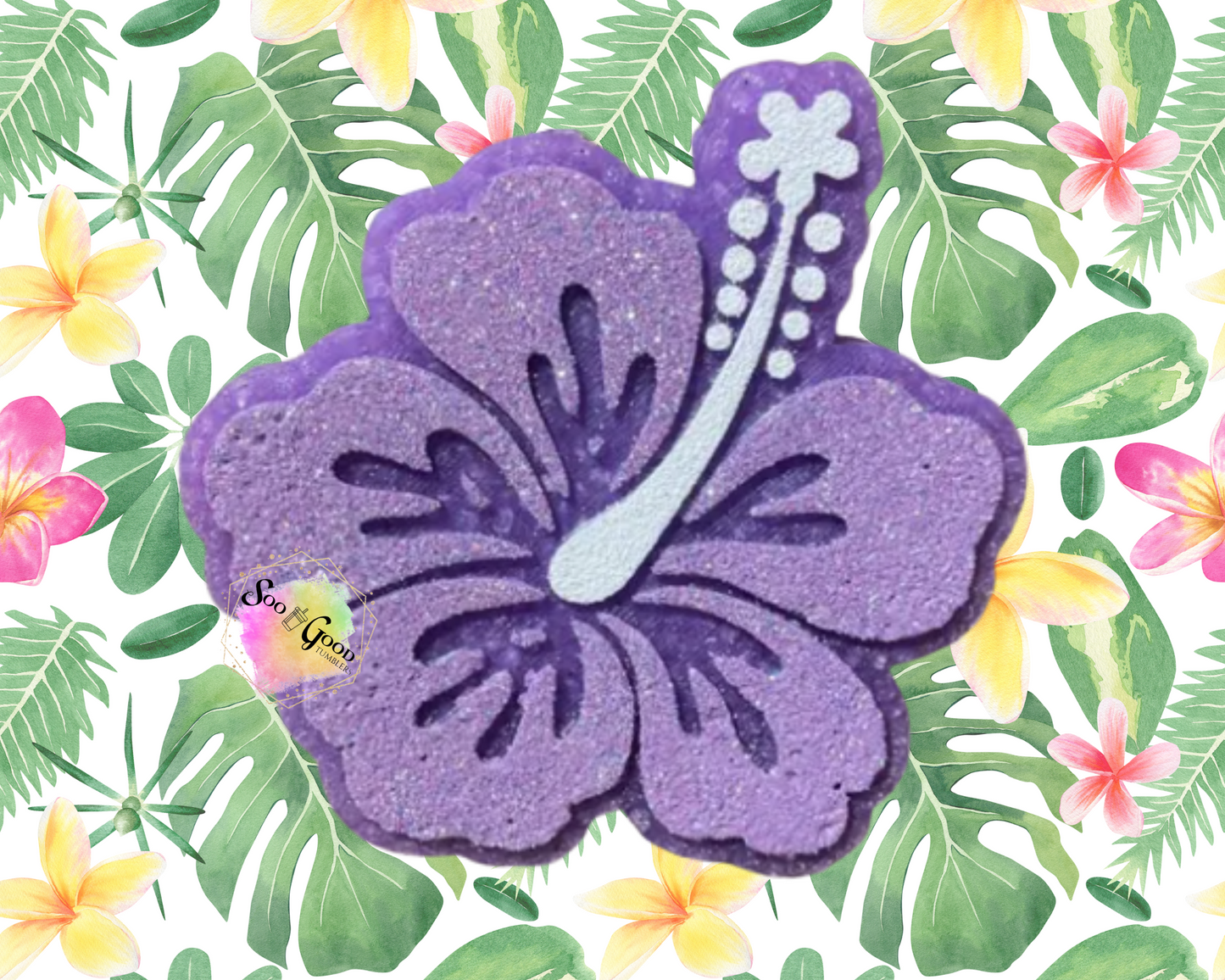 Hibiscus Flower Blinged Car Freshie