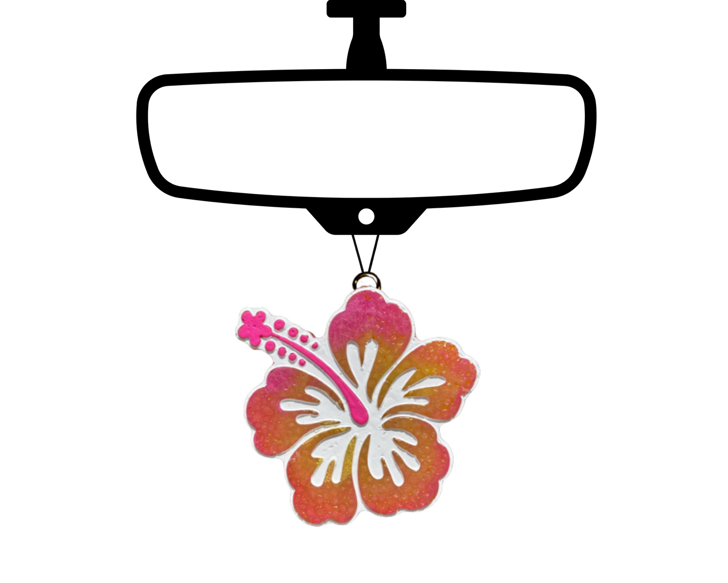 Hibiscus Flower Blinged Car Freshie