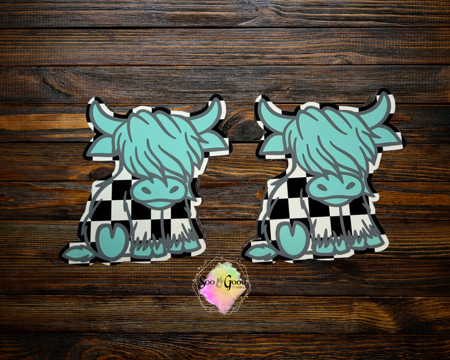 Highland Cow Cardstock Car Vents Freshie (Style 1)