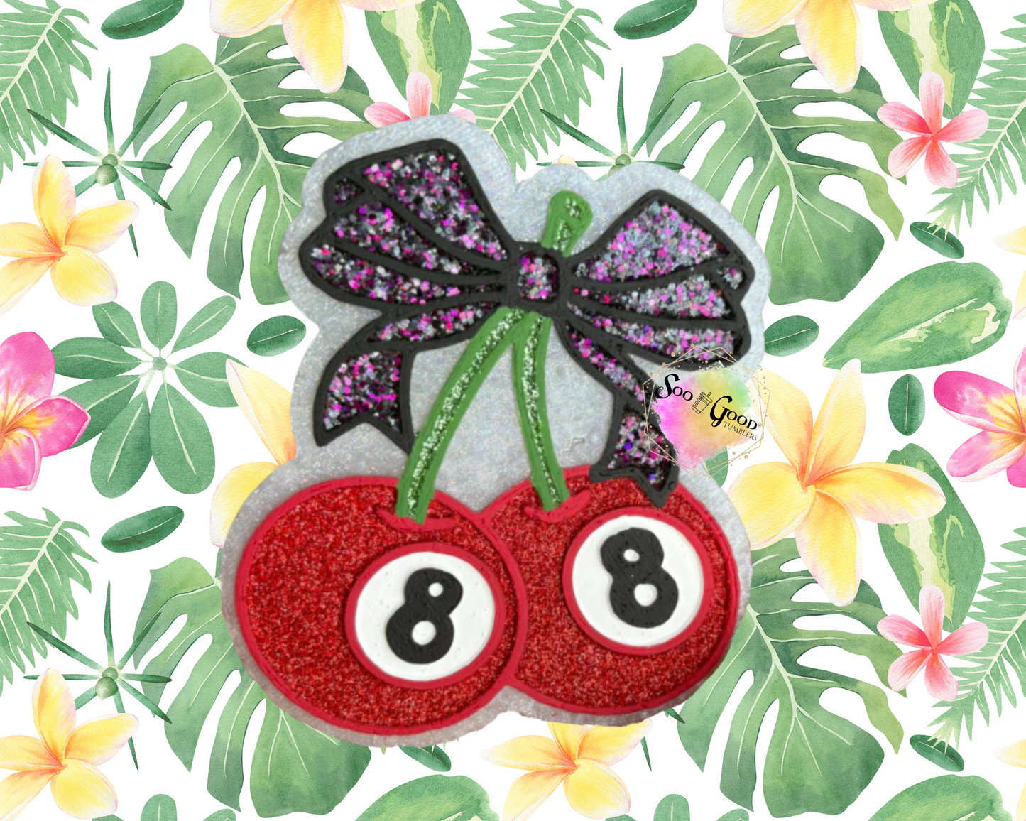 Cherry Eight Balls Blinged Car Freshie