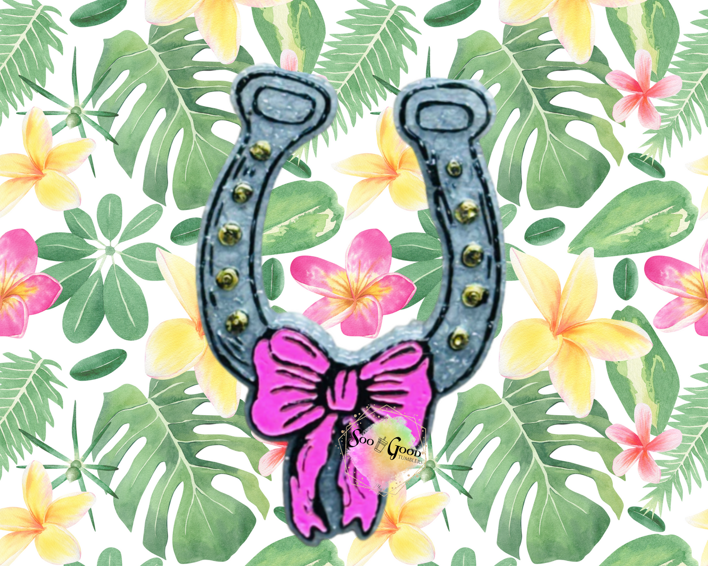 Horse Shoe and Bow Blinged Car Freshie