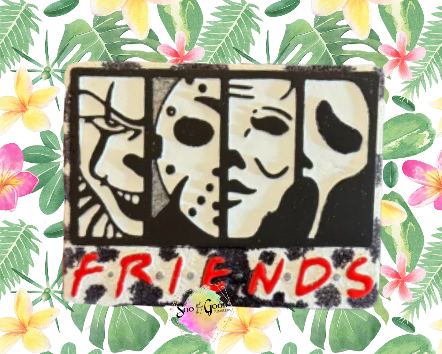 Scary Friends Blinged Car Freshie