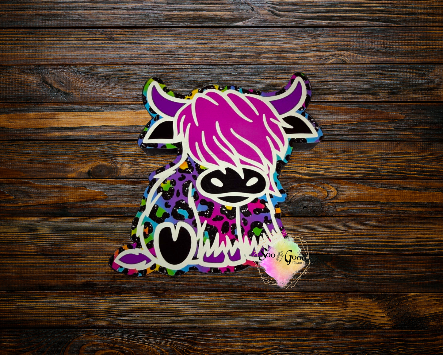 Highland Cow Cardstock Car Freshie (Style 10)