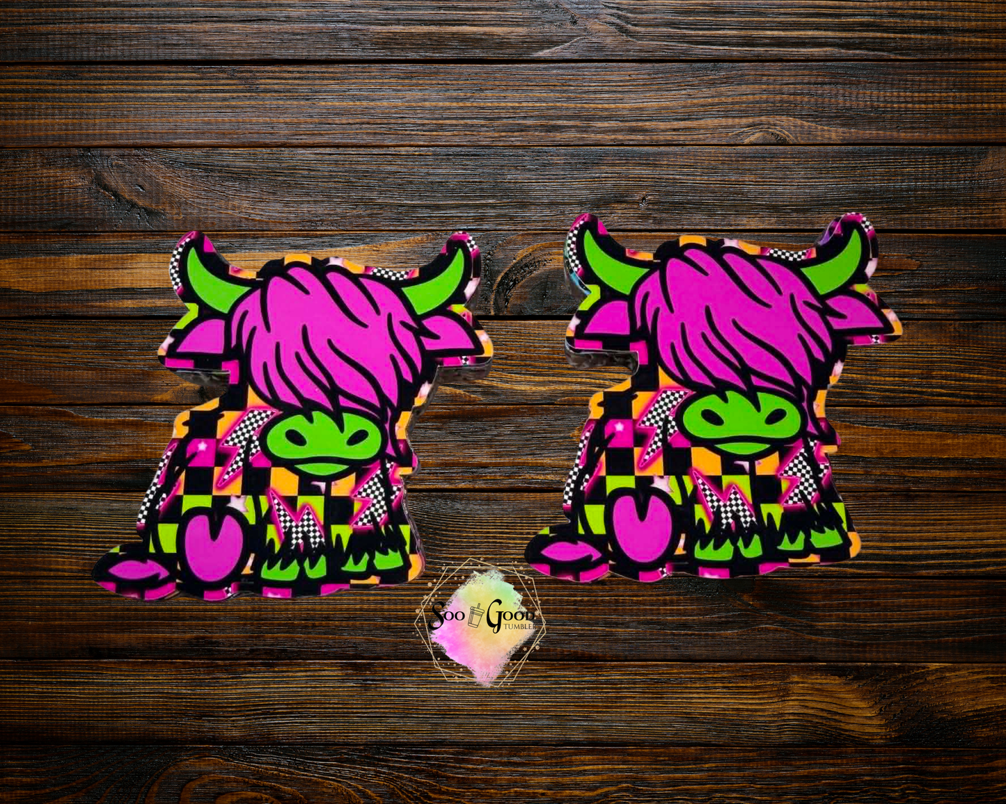 Highland Cow Cardstock Car Vents Freshie (Style 13)